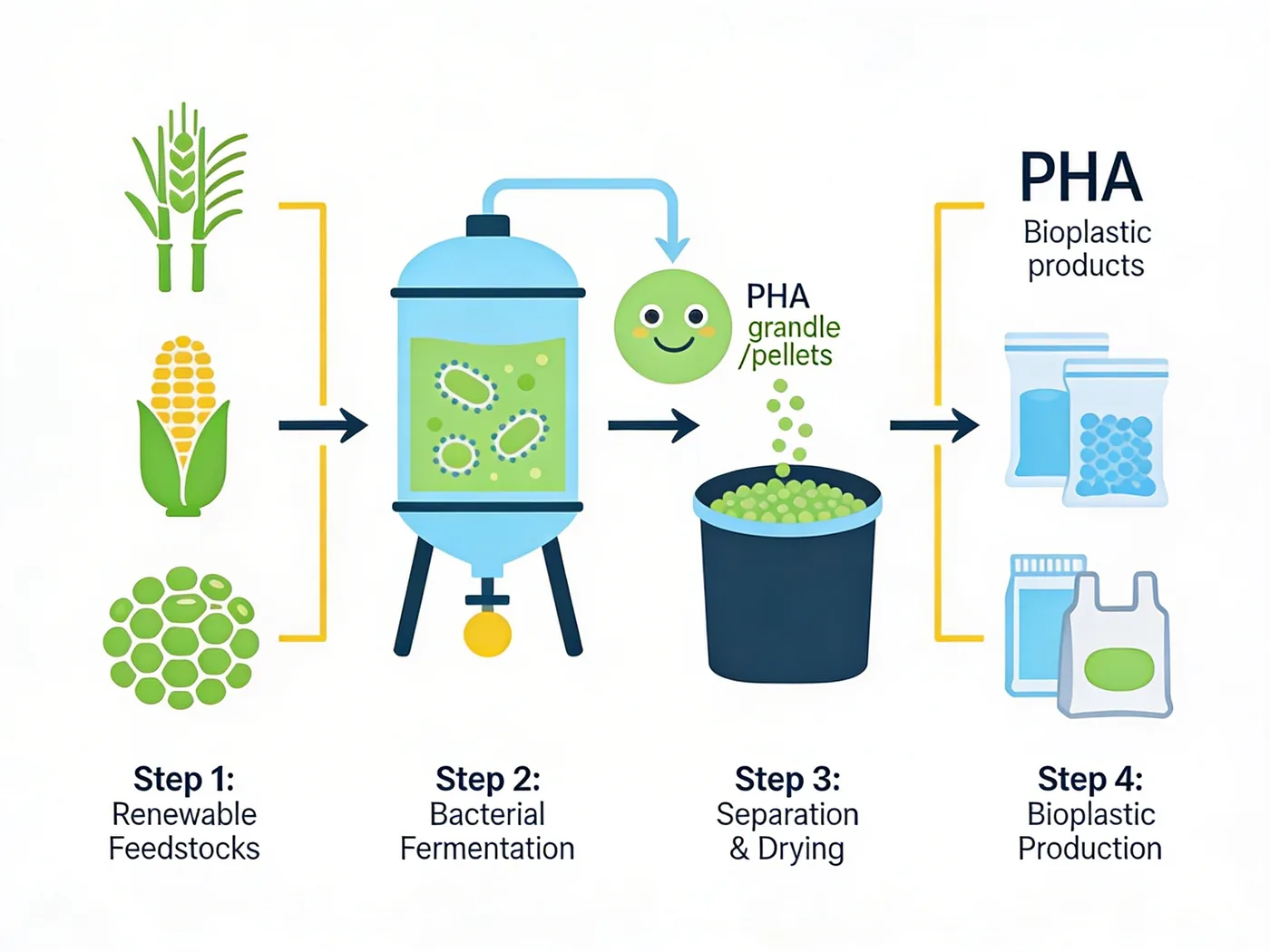 Bio-based material production route (Phase 2 direction).